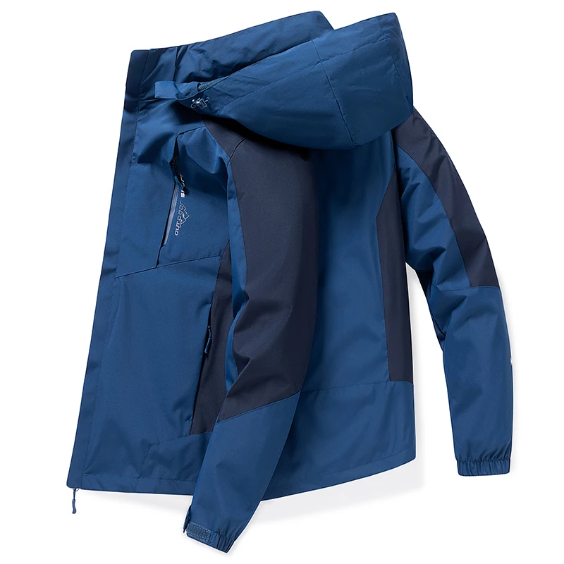 spring and autumn Men's Jacket Coats black Casual hooded bomber jacket fashion Streetwear Windproof and waterproof men's wear