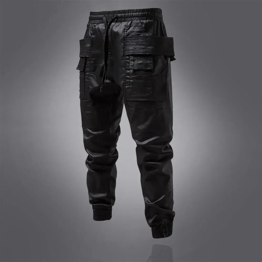 Description Picture 4 of item2023 Autumn New Men's Casual Pants Dark Style Functional Style Personalized Trendy Men's Leggings Drawstring Elastic Waist