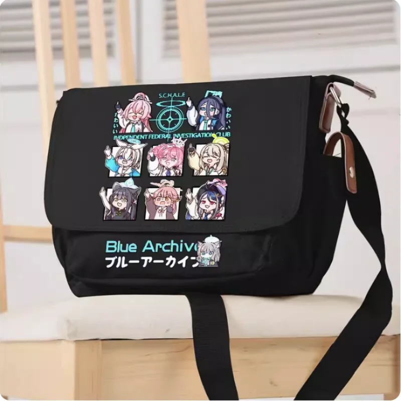 Anime Blue Archive Cartoon Bag Unsix Fashion Leisure Teenagers Student Messenger Handbag B078