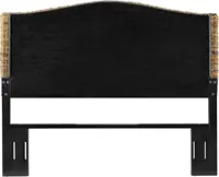 Serena Handwoven Natural Fiber Rattan Bed Headboard, Banana Leaf, Queen 5