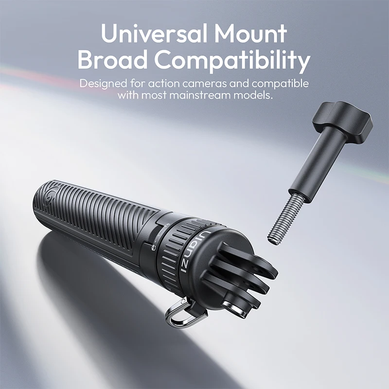 Ulanzi MT92 Action Camera Selfie Stick Tripod Five-Section Extension for Vlogging Livestreaming Outdoor Travel Photography Shots