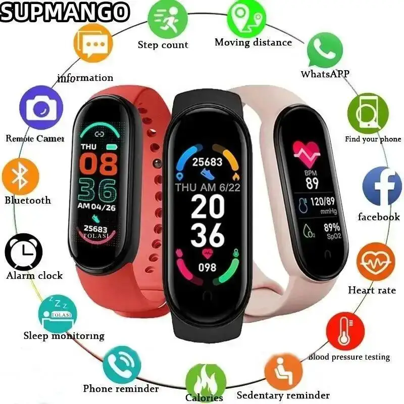 Smartwatch 운동 시계 단계 Bluetooth 동기 전화 정보 남성과 여성 학생을 위한 Smartwatch