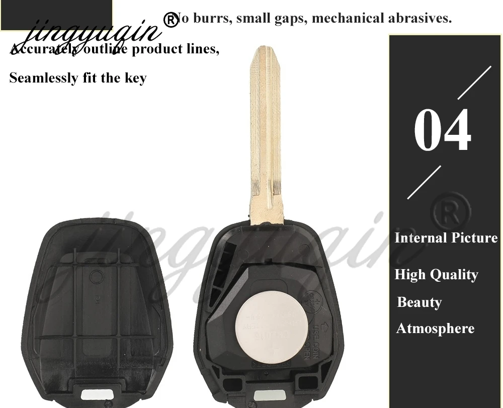 Jingyuqin Fernbedienung Auto Schlüssel Control Fit für ISUZU D-Max M-UX 433,92 Mhz FRAGEN ID46 Chip TOY43 2 tasten Auto Schlüssel Fob Ersatz – Detail 8