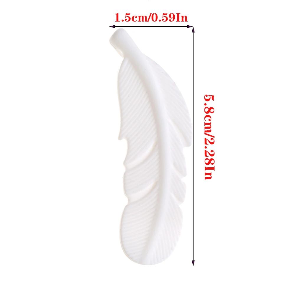 10PCS Silicone Beads Feather Food Grade Silicone Teethers Baby Teething Bead DIY Baby Pacifier Necklace Teething Toys BPA Free 5