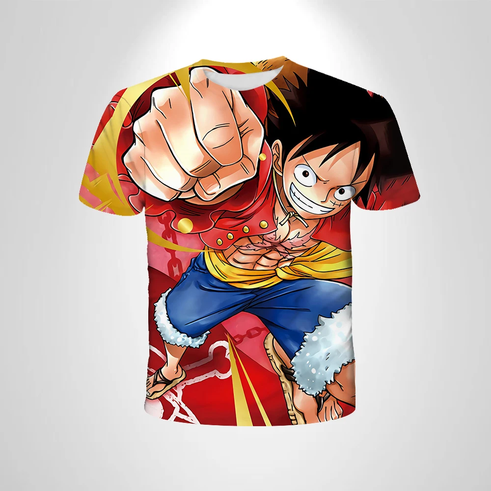 One Piece Straw Hat Crew Chibi 3D-gedrucktes T-Shirt, Sommer, lässig, kurzärmelig, Anime-T-Shirt, Sportbekleidung für Erwachsene und Kinder – Detail 13