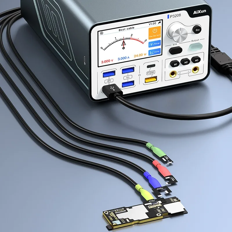 Apple Color OneScaner[ジャンク品] JC AIXUN Power Supply Test Cable iPhone 7 -15 Pro Max Mobile Phone