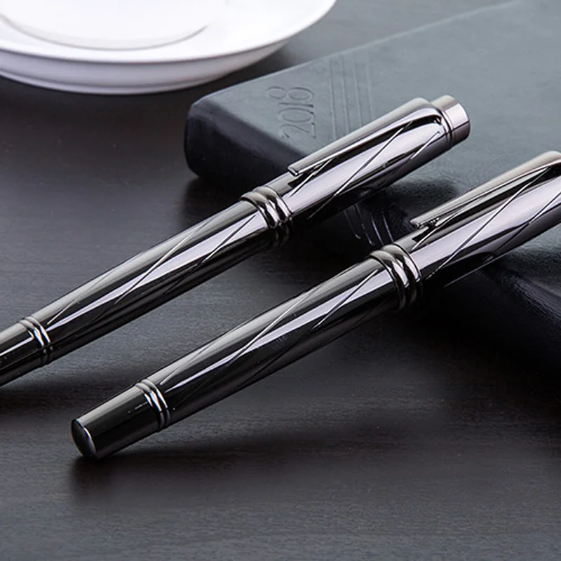 

Luxury Black Ink Ballpoint Pen Stationery Combination Business Office Medium Nib Rollerball Pen New