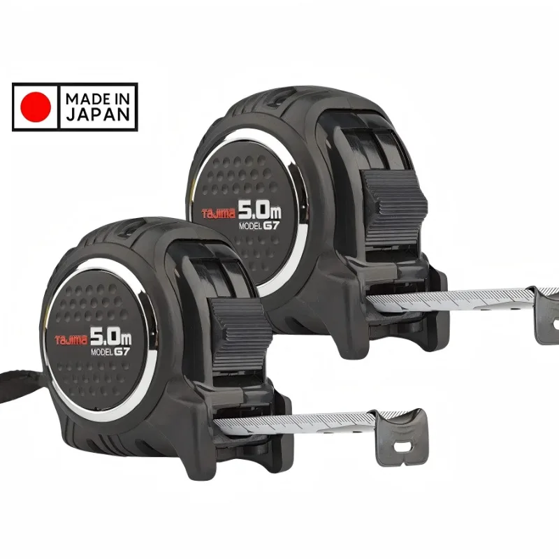 Tajima G7 5m×19/25mm 강철 줄자, 방수, 녹 방지, 디자이너 및 장식가용 셀프 잠금 이중 스케일, 1001-1670/1671