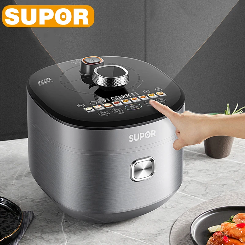 

SUPOR Electric Pressure Cooker IH High Grade Dual Inner Pot 5L Smart Rice Cooker Color Screen Touch High-quality Appliance