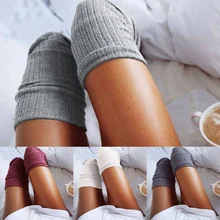 

Women's Warm Long Stockings Gaiters Striped Long Socks Thigh 2021 Winter High Stockings Warm Over Knee Socks Soft Wool Stocking