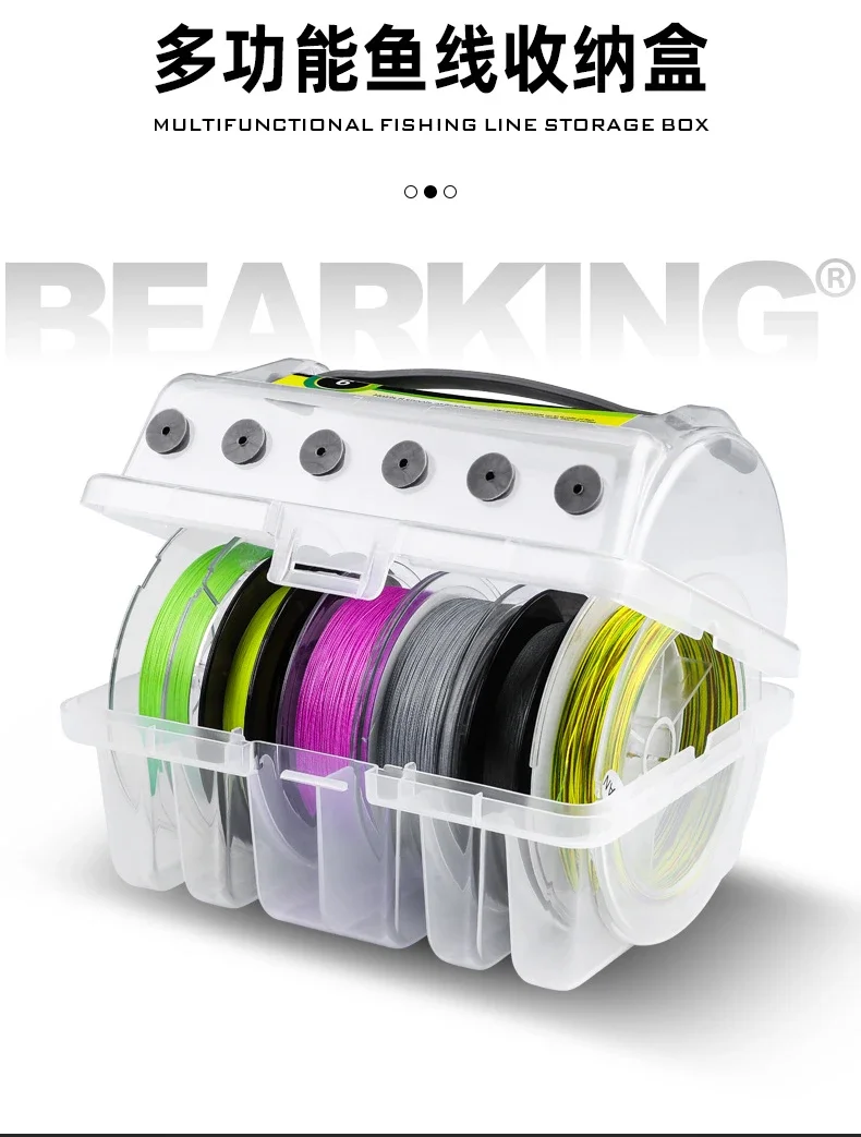 Description Picture 2 of itemFishing Tackle box 6 Compartments Fishing Accessories Line Hook Storage Case Double Sided Fishing Tool organizer boxes