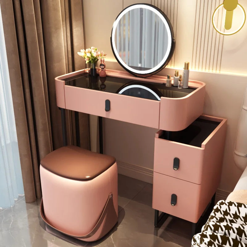 

Luxury Nordic Dressing Table Mirror Chair Bedroom Classic Dressing Table Container Girl Coiffeuse De Chambre Household Products