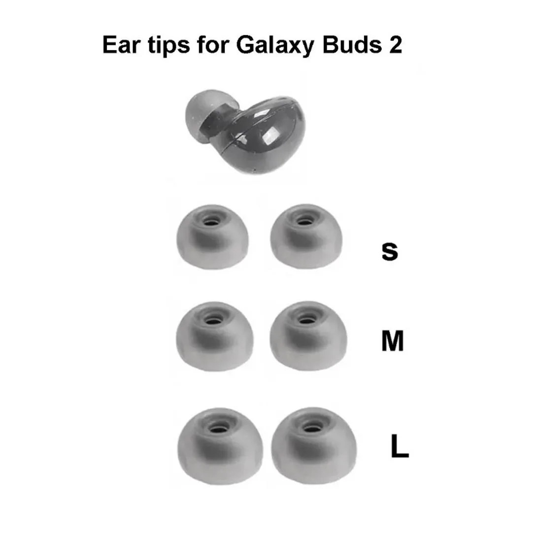 6PCS Silicone Ear Tips for Samsung Galaxy Buds 3 Pro / 2 Pro / Pro / FE / Galaxy Buds 2 Eartips Ear Pads Caps Case