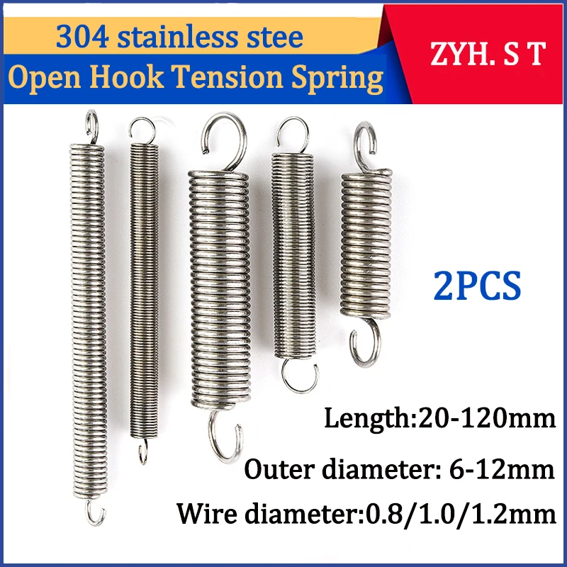 Open-Hook-Tension-SpringStainless-Steel-Hook-spring-Extension-Spring ...