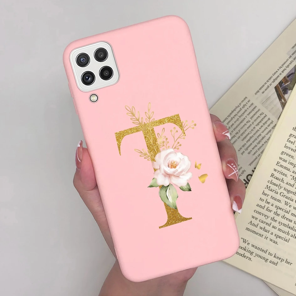 Luxury Pink Silicone Soft TPU Phone Case - Protective Back Cover with A-Z Letters