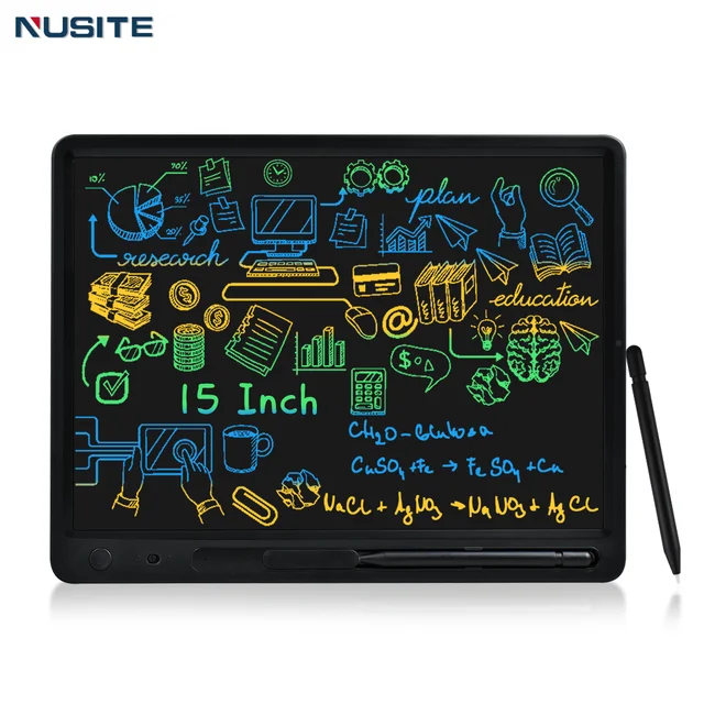 Tablette d'écriture LCD colorée, bloc-notes graphique électronique, tableau  mémo de bureau, cahier d'affaires pour adultes, jouets de dessin pour  enfants, 15 , 16/21 - AliExpress