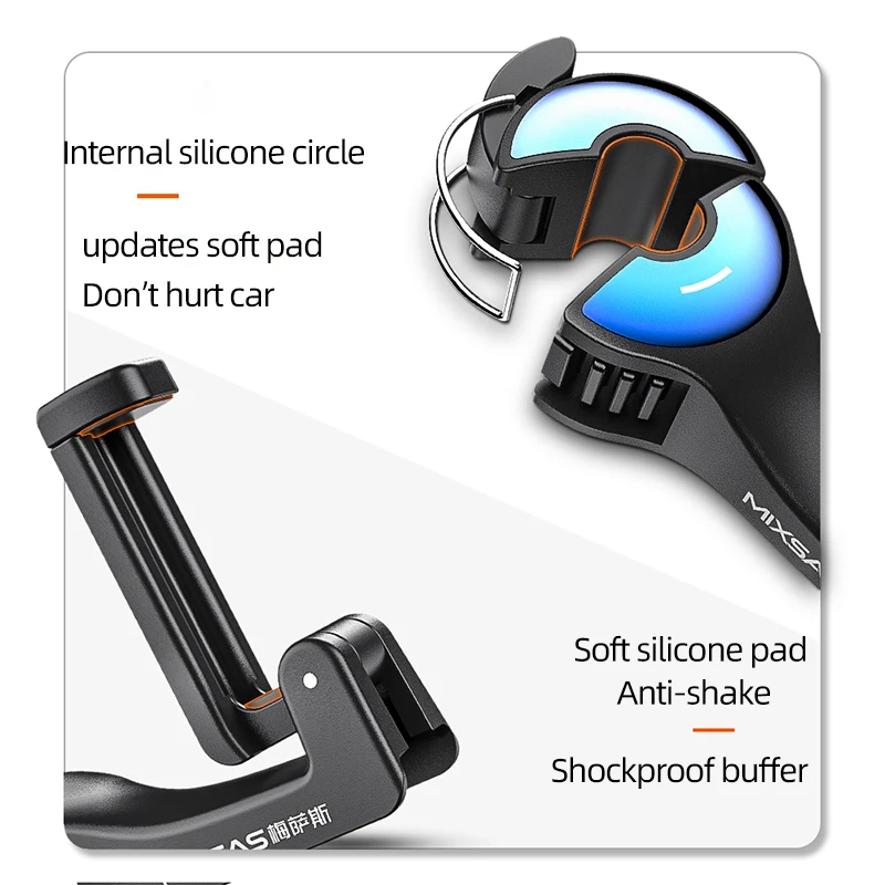 MIXSAS 2in1 Car Back Seat Hook Hanger Hidden Mobile Cell Phone