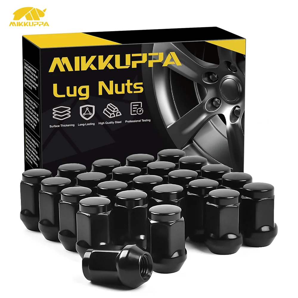 MIKKUPPA 24 قطعة M12x1.5 صواميل عروة فولاذية سوداء...