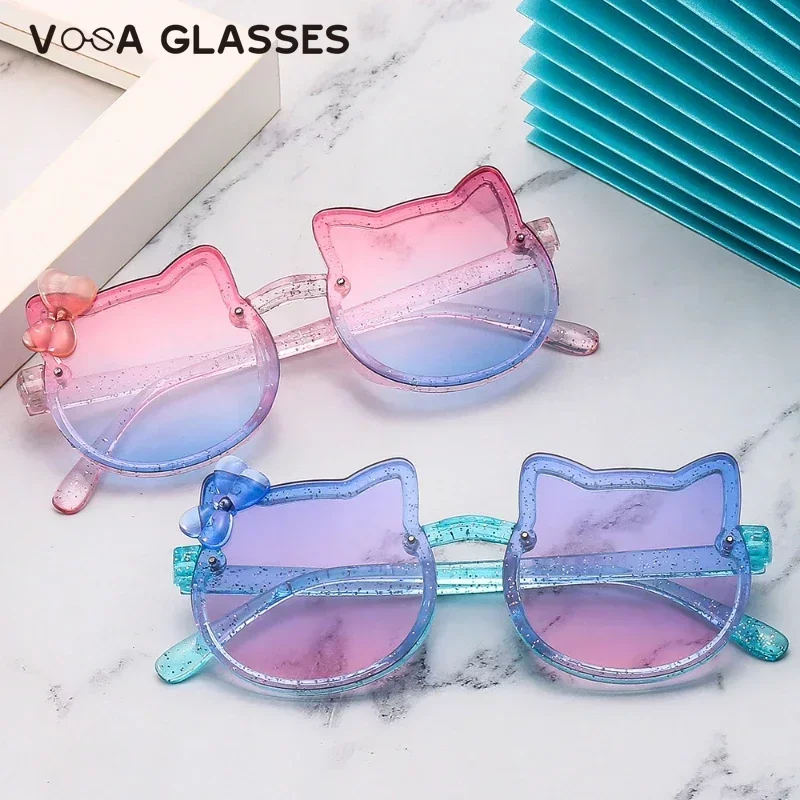 Acrylic Bow Outdoor UV Protection Sun Glasses Baby Girls Children Cute Cat Sunglasses Classic Kids Boy UV400 Eyewear kids sunglasses children sunglasses