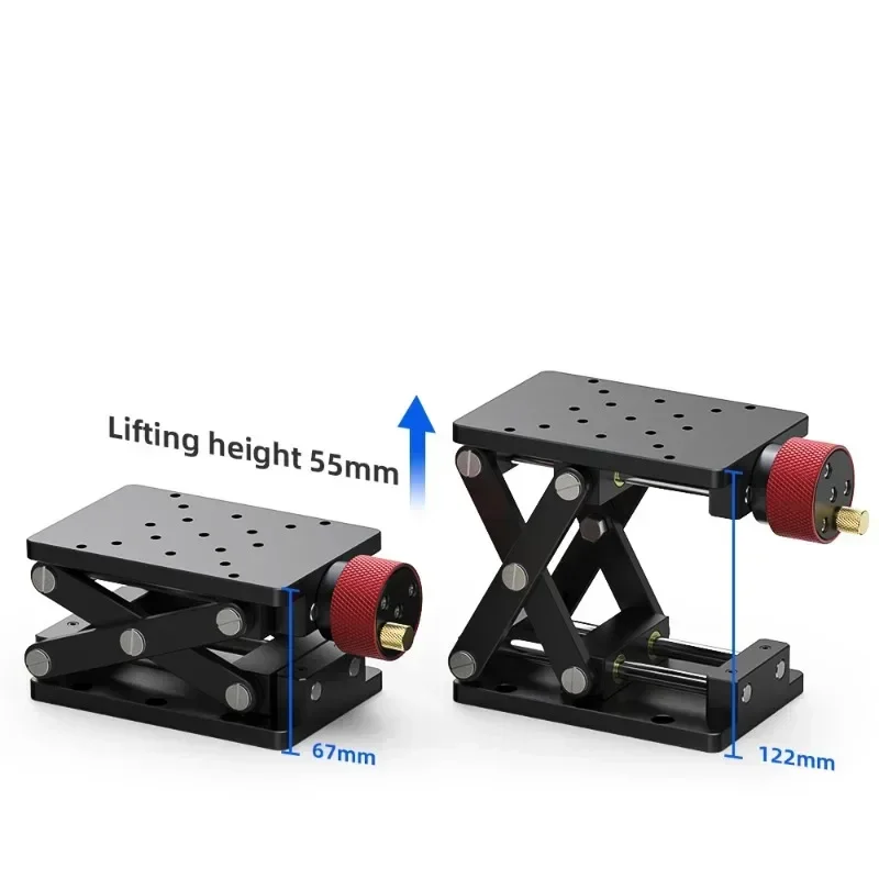 

55mm High Precise Optical Sliding Lifting Displacement Platform Z-Axis Manual Lift Platform Table Linear Stage Lab Jack Elevator