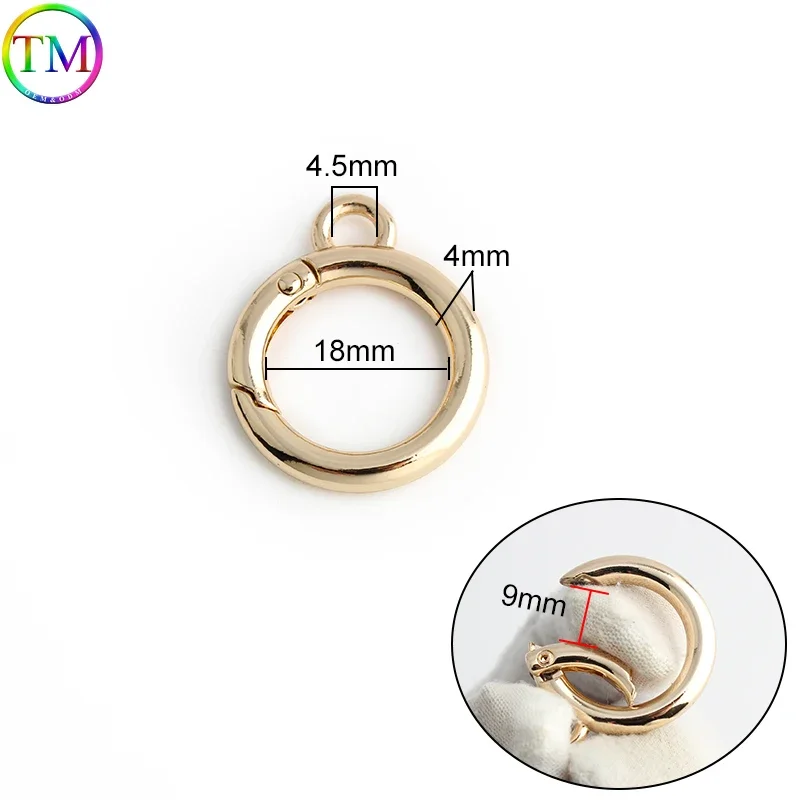 1/5Sets Metal Chain Strap Hanging Decoration Chain With O Spring Ring For Bag Handbag Shoulder Belt Pendant Hardware Accessories
