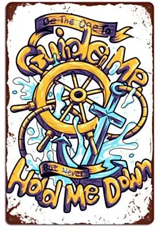 

Жестяная винтажная вывеска с якорем, шикарное художественное украшение для стен магазина, бара, дома, кафе, фермы, гаражной кабины или клуба 12 дюймов X 8 дюймов