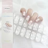 16/20Tips Semi-Cured Nail Wraps Simple Color Adhesive Waterproof Long Lasting Gel Nails Stickers set for UV Lamp Need Manicure 5