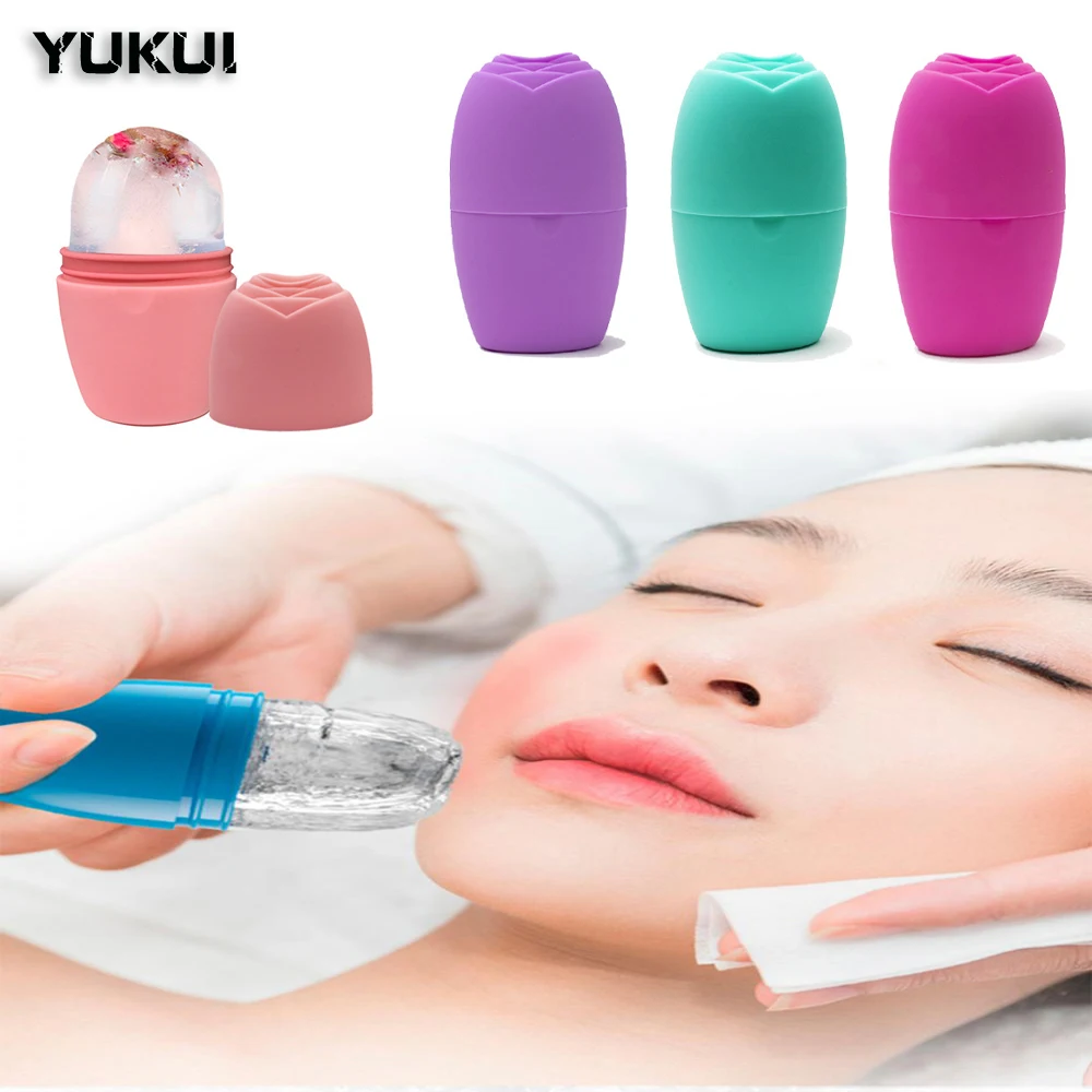 Silicone Ice Cube Tray Ice Globe Ice Ball Face Massager Facial Roller