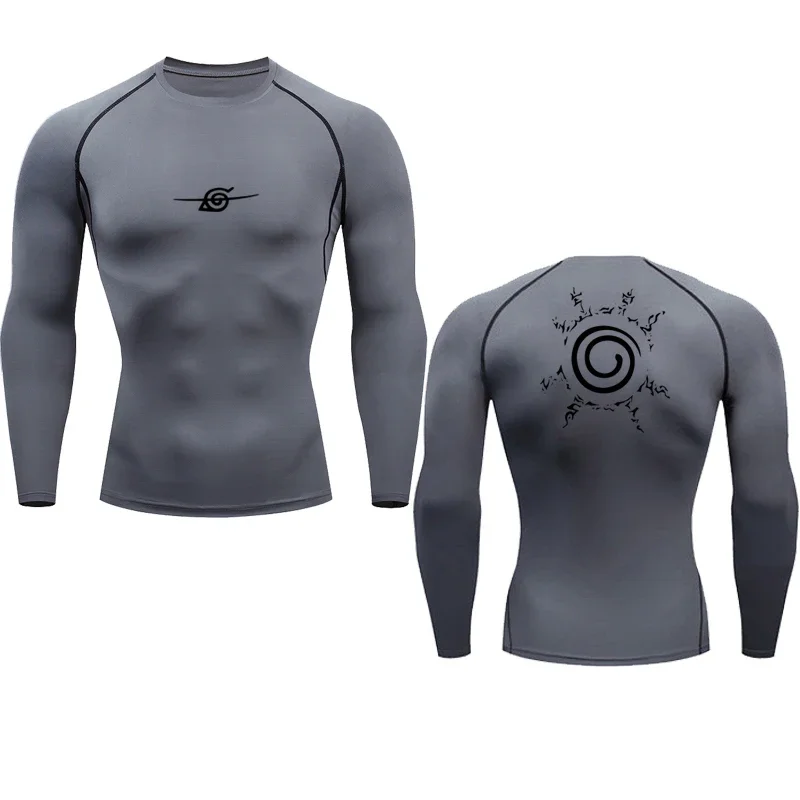 thumbnail image 1 of Camisetas de compresión para hombre, camisetas deportivas de secado rápido de Anime, camisetas deportivas para gimnasio, camisetas interiores deportivas de fitness, camisetas elásticas, camisetas de v, 1 of 5