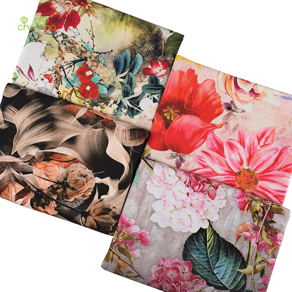 Chainho,Printed Cotton Linen Fabric,DIY Quilting Sewing Material,Cloth For Table,Sofa,Curtain,Bag,Cushion,Furniture Cover,15CLB6