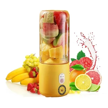Zai Xiao 500Ml Portable Blender 6 Blades Usb Rechargeable Fresh Fruit Juice Mixer Electric Shake Cup Cute Blender Smoothie Ice C 1