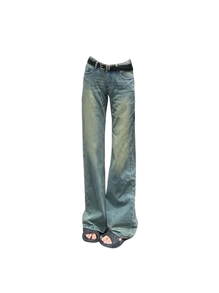 

2023 Women Vintage Blue Jeans Y2k Wide Leg Denim Pants 2000s Harajuku Baggy High Waist Jeans Korean 90s Cowboy Trousers Clothes