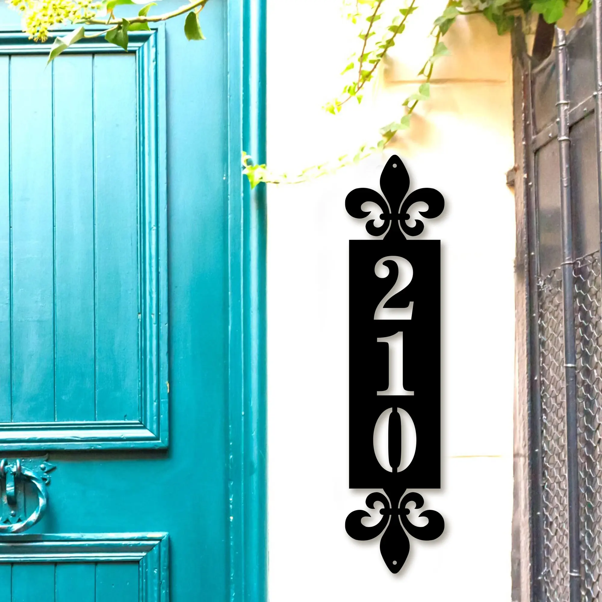 Personalized Street Number Sign Custom Bohemian Style House Number Sign