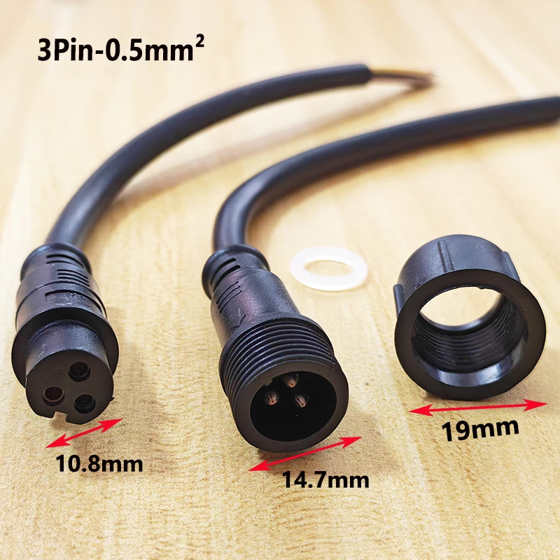 방수 와이어 커넥터 2/3/4/5/6핀 플러그 소켓(0.5-1.5mm² 케이블 포함) LED 조명 및 실외 장치용 정격 전기 조인트
