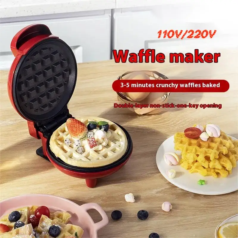 Waffle Maker Mini Multifunctional Electric Waffle Maker Sandwich Cake Oven Breakfast Mold Kitchen Supplies Cooking Utensils