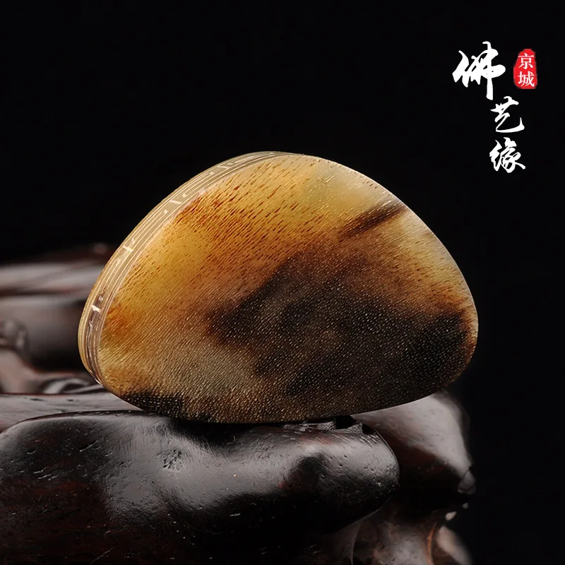 

Natural Donkey Hooves Plain Pendant Pendant With Roe Patterns Crafts Hand Pieces Antique Miscellaneous