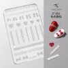Love Heart Bowknot Belt Lock Cchain 3D Reliefs Silicone Nail Accessories Stars Sun Moon Manicure Carving Mold Mould DIY Template 1