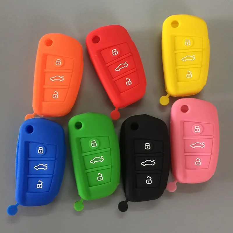 Silicone car case Holder Key Cover for Chery Tiggo 2 Tiggo 3X 3 5 Fulwin 2 Eastar 3 Button Key Case Keychain Accessories key case key case cover car key shell