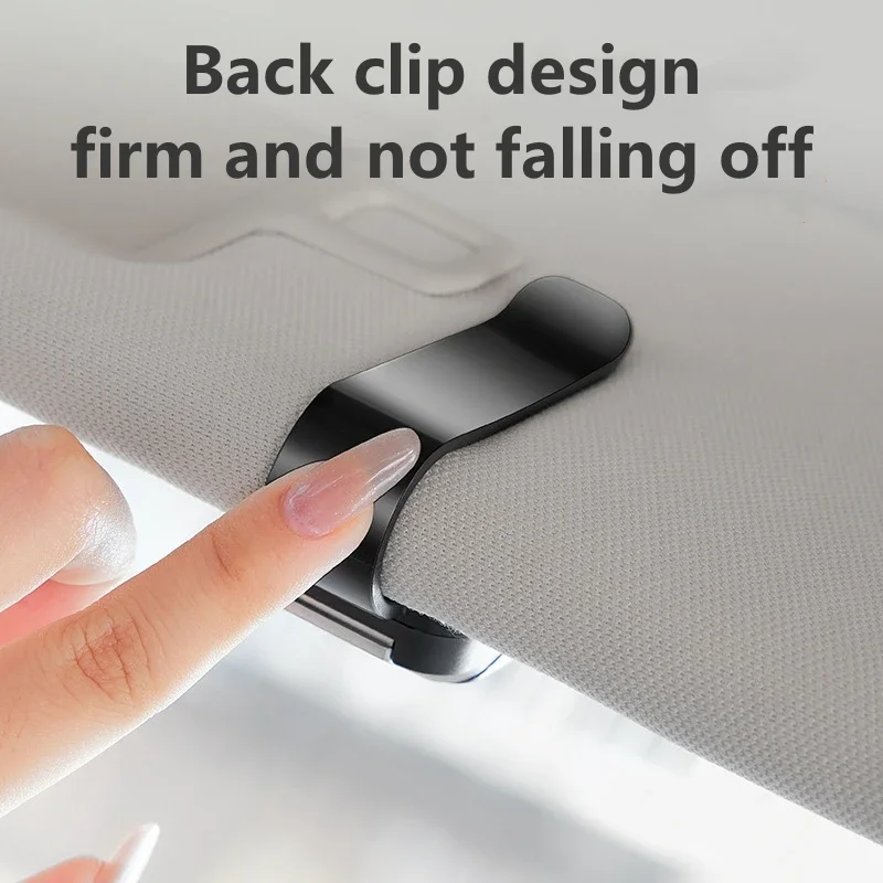 1PC Car Sun Visor Eyeglasses Storage Holder Interior Compact Storage Auto Interior Accessory with Alloy Buckle