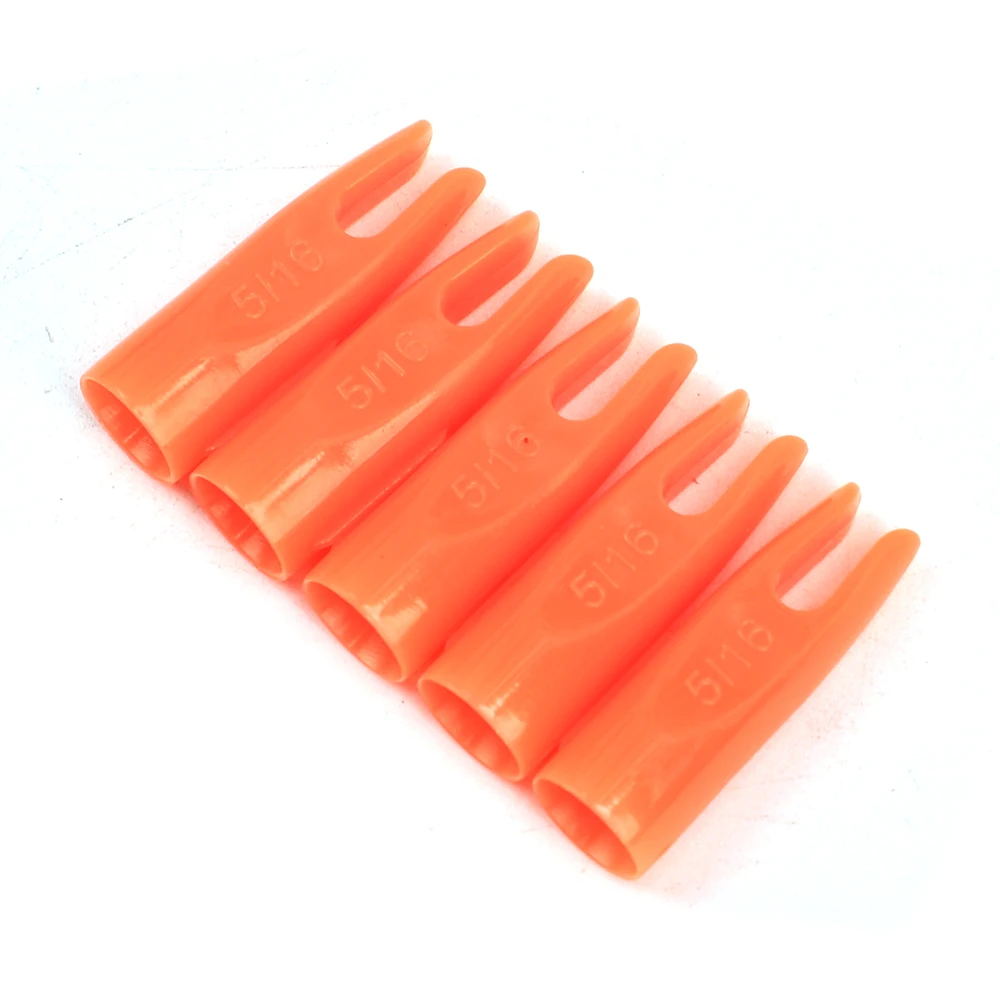 100 Punte In Plastica Per Frecce Da Tiro Con L'arco - Diametro Albero 5,5 Mm - JNXhunter