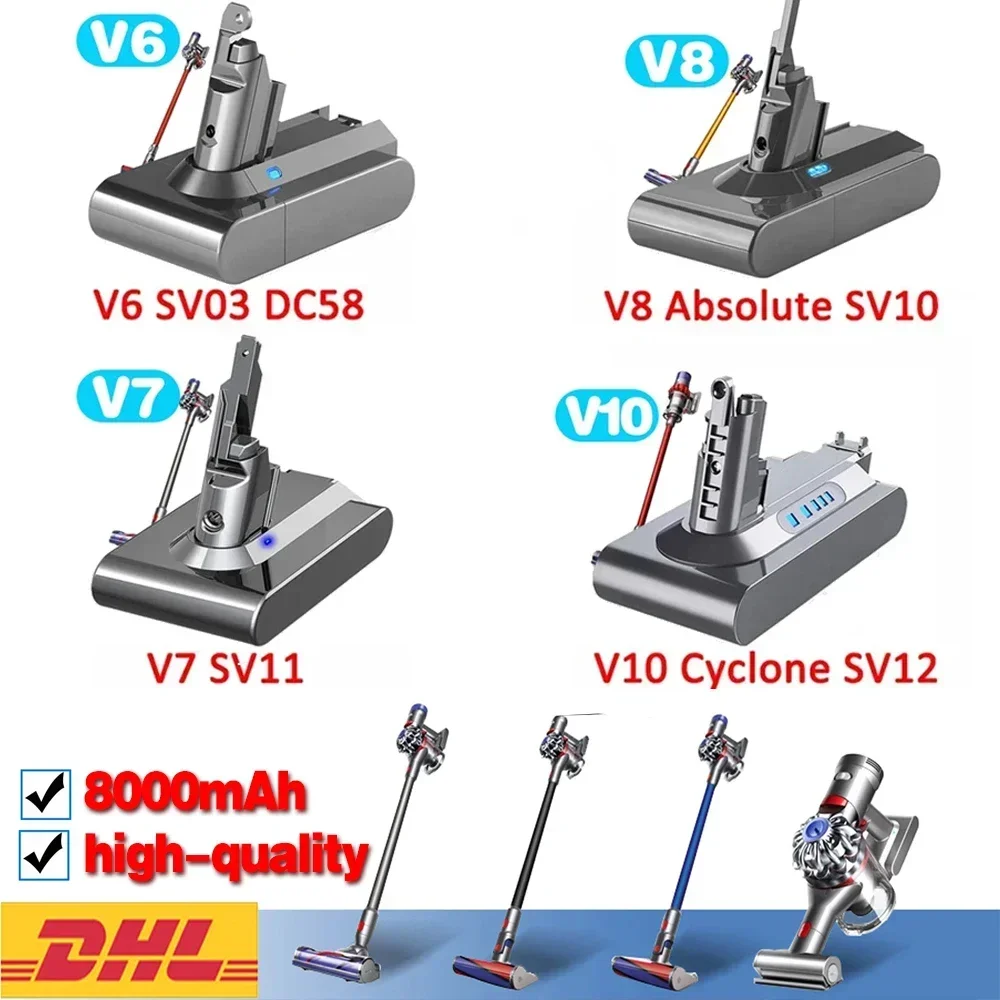 Оригинальная Аккумуляторная Батарея 21,6 в для Dyson V6 V7 V8 V10 SV09 SV10 SV11 SV12, перезаряжаемые батареи для ручного пылесоса