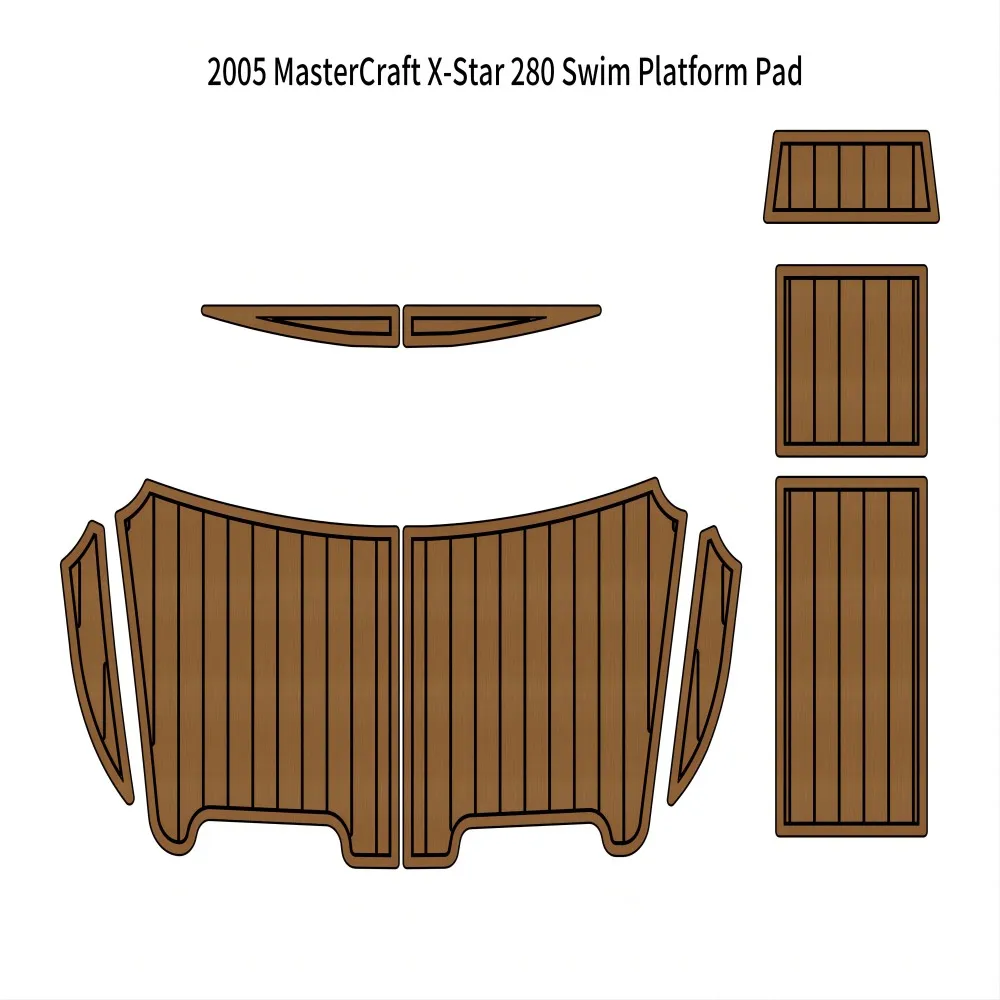 2005 MasterCraft X-Star 280 Swim Platform Boat EVA Faux Foam Teak Deck Floor Pad