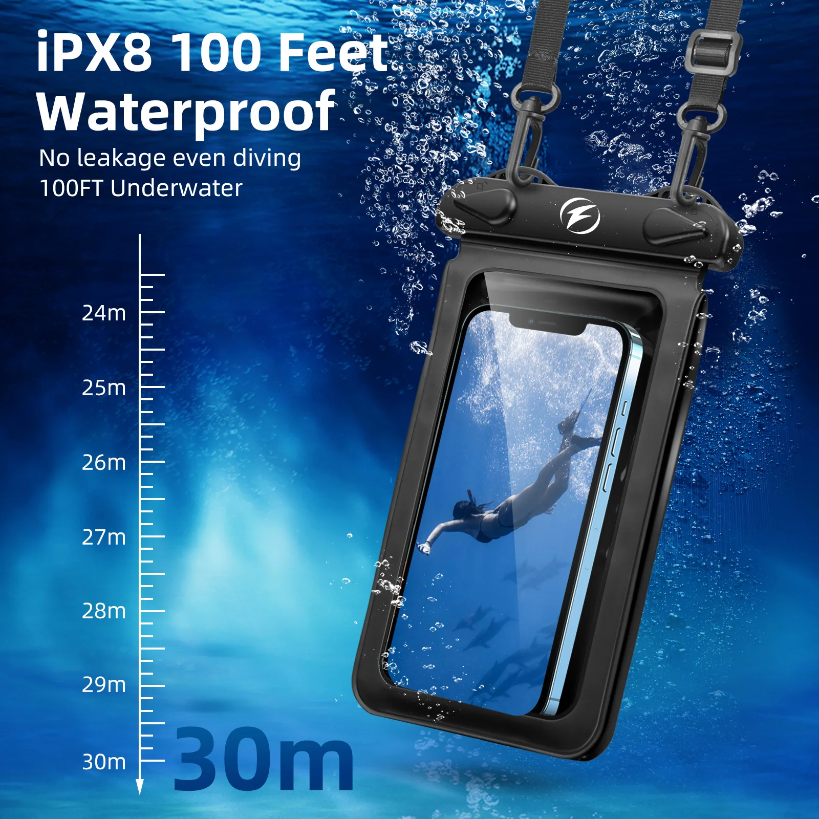 Ultimate Waterproof Phone Pouch with Double Space Dry Bag and Adjustable Neck Lanyard