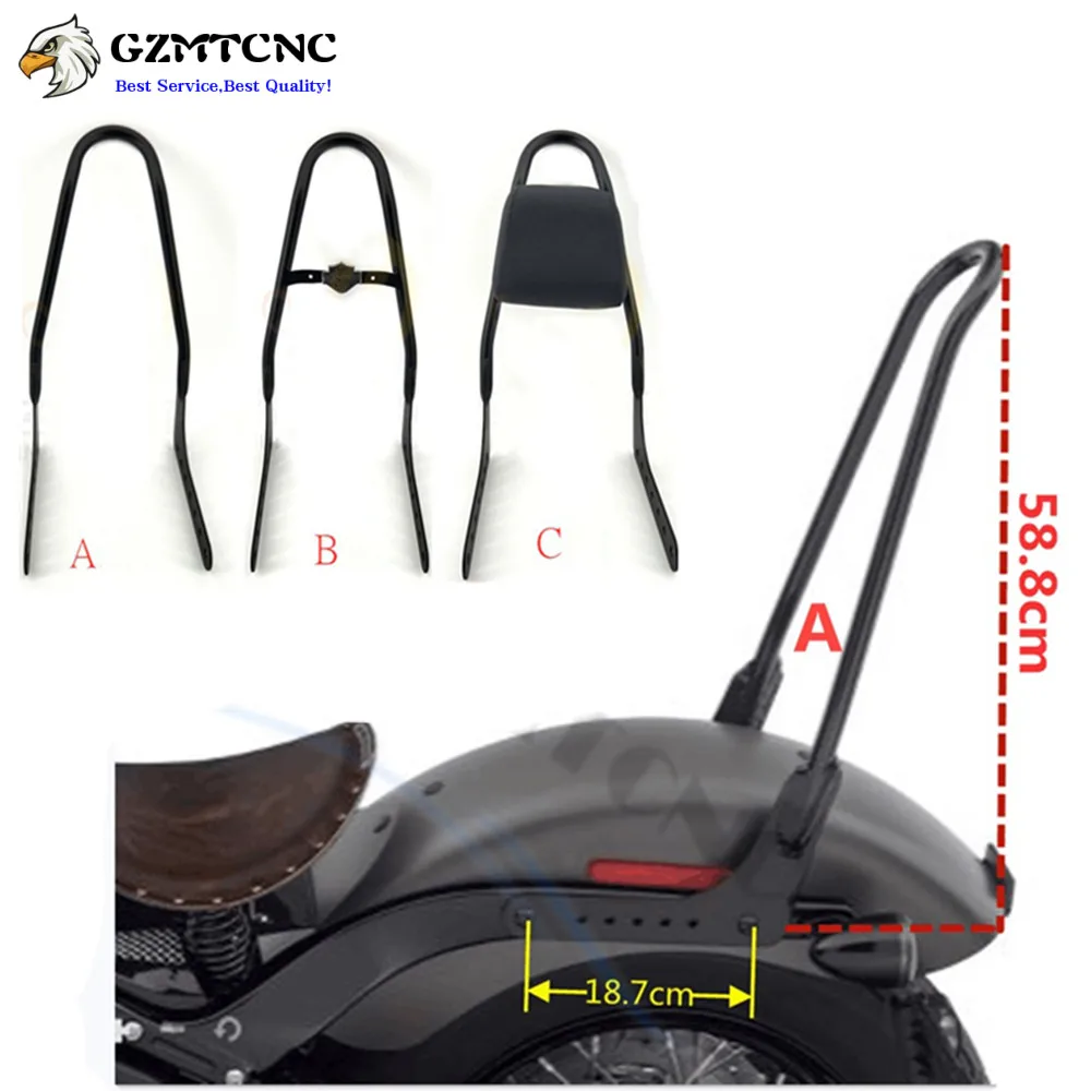 Sissy Bar For Harley Softail Slim Flsl Deluxe Flde Flhc Flhcs Street