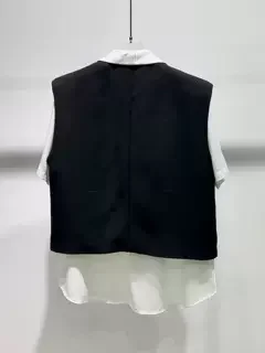 Fashion Trendy Male High-End Men's Suit Vest 2024 Spring Summer New Casual Rhinestone Chain Blazer Vests Loose Sleeveless Tops