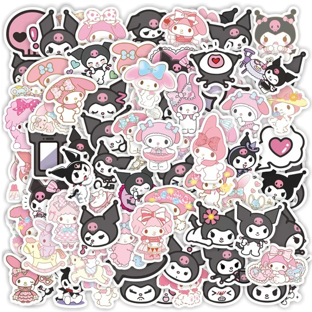 10/30/50/120PCS Anime Cute Kuromi Stickers Cartoon Decals Kids Toy