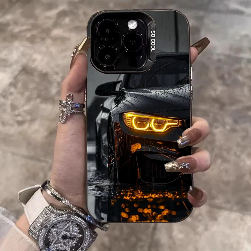 Luxury Sports Car Laser Phone Case - Anti-Fall Matte Cover