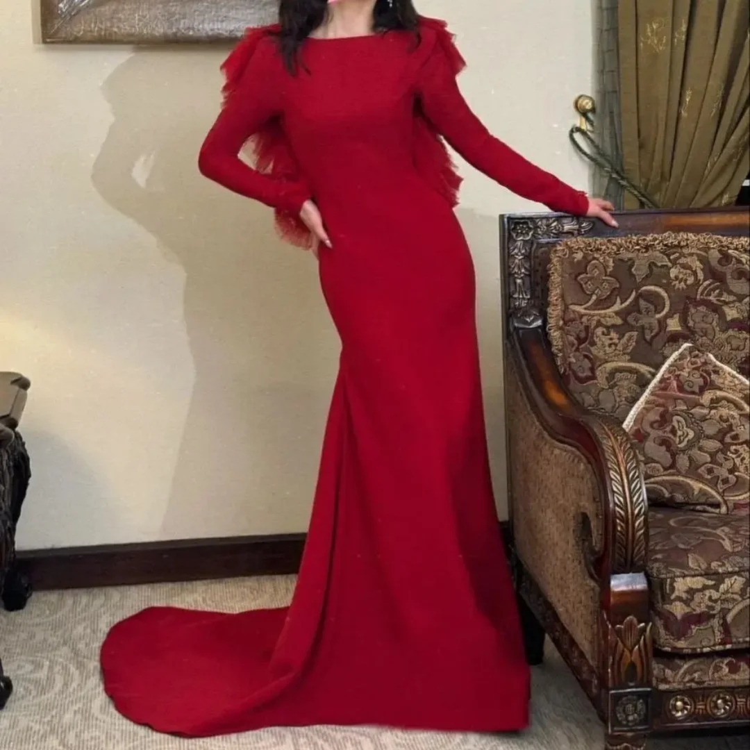 Elegant Mermaid White Women One Piece Vintage Evening Party Dress  fg2532 main image 1