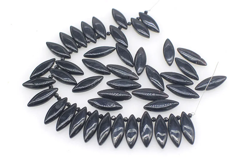 DIY 쥬얼리 목걸이용 블랙 마노 루즈 비즈 20개 도매