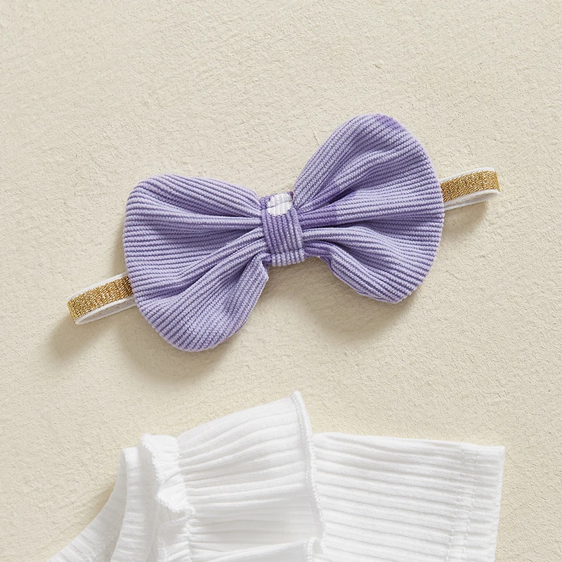 Adorable Baby Girl Floral Print Romper with Matching Skirt and Headband Set for Summer Outings and Photoshoots 2